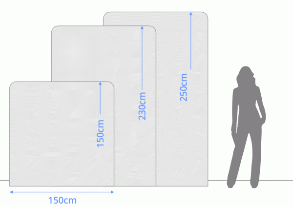 Mobile Stellwand 150cm Breite