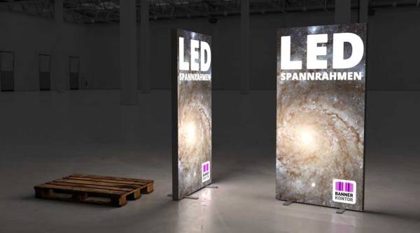 LED Textilspannrahmen 100 x 200 cm beleuchtet