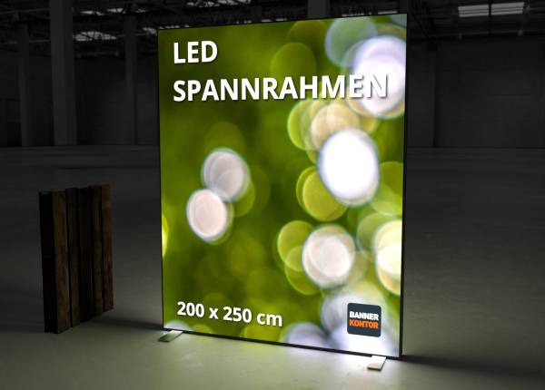 BIG LEDUP LED Stellwand doppelseitig 200 x 250 cm mit Druck und Transportkoffer