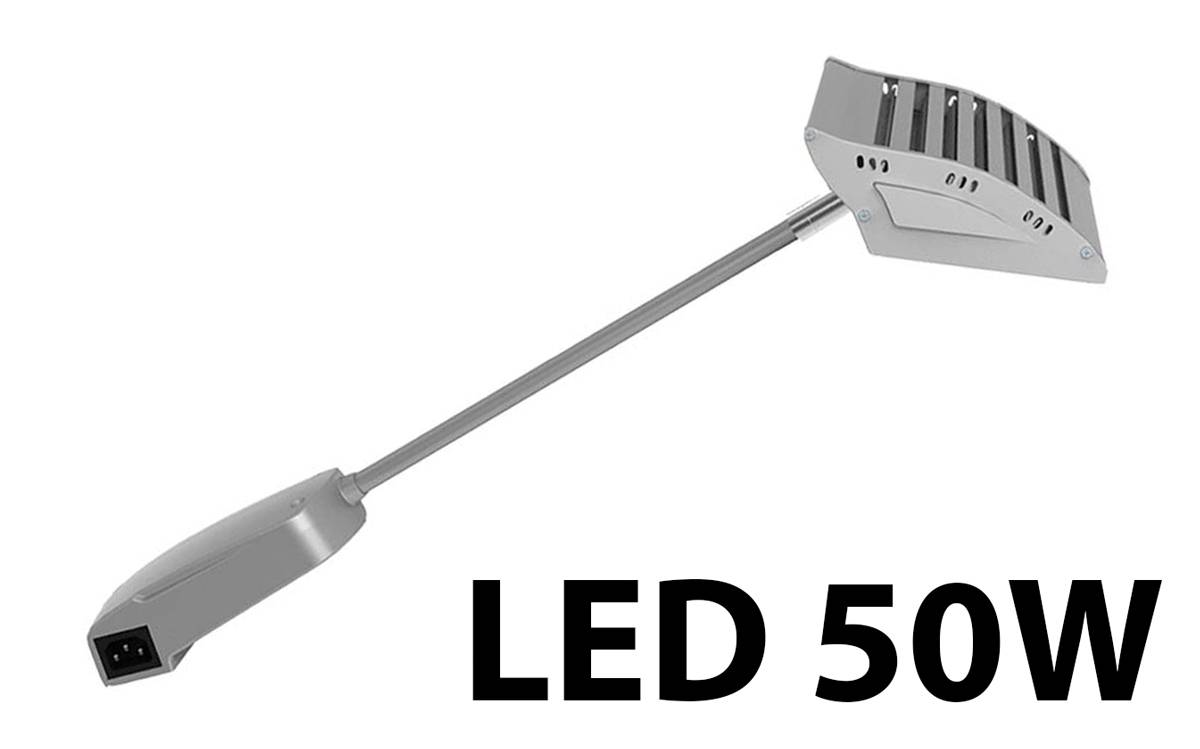 Langarmstrahler LED 50W 5000 Lumen-Kompatibel mit Octanorm®, Aluvision, beMatrix oder Modul-Syma